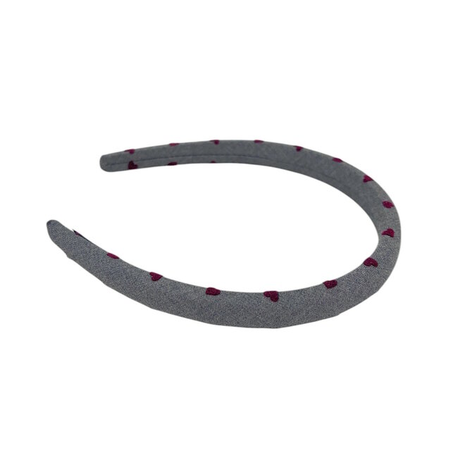 Hartjes Haarband - Grijs | Polyester