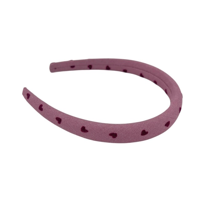 Hartjes Haarband - Roze | Polyester