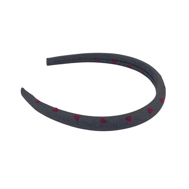 Hartjes Haarband - Donkergrijs | Polyester