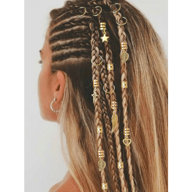 Set Haarbedels - Goudkleurig | 35 stuks | Bijoux/Messing