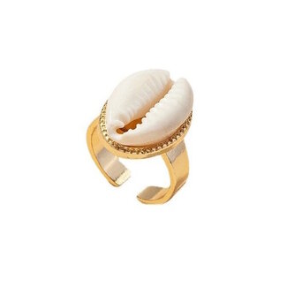 Fashion Favorite Ring - Shell Goudkleurig