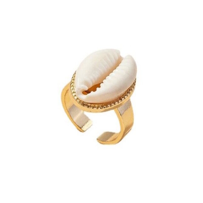 Ring - Shell Goudkleurig | 17 - 18 mm | Stainless Steel