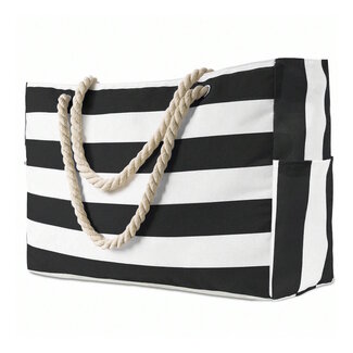 Fashion Favorite Strandtas - Streep Zwart