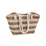 Fashion Favorite Raffia Shopper - Streep Bruin