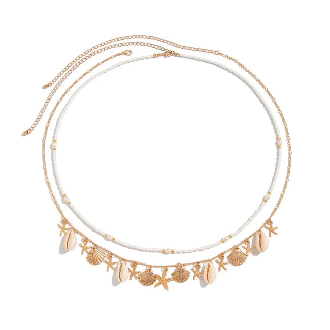 Belly Chain - Buikketting Boho Shells | 70 + 20 cm