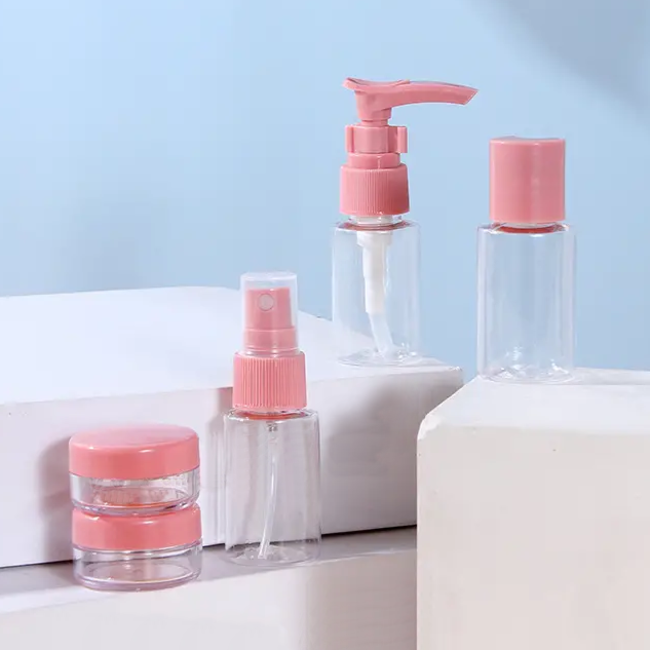 Travel Flacon Set - Roze | 6 stuks/set | Reisset Flesjes