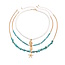 Sea Shell Ketting 3-delige Set - Groen/Wit