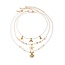 Sea Shell Ketting 3-delige Set - Wit/Goudkleurig