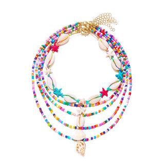 Fashion Favorite Summer Shell Ketting Set - Multicolor