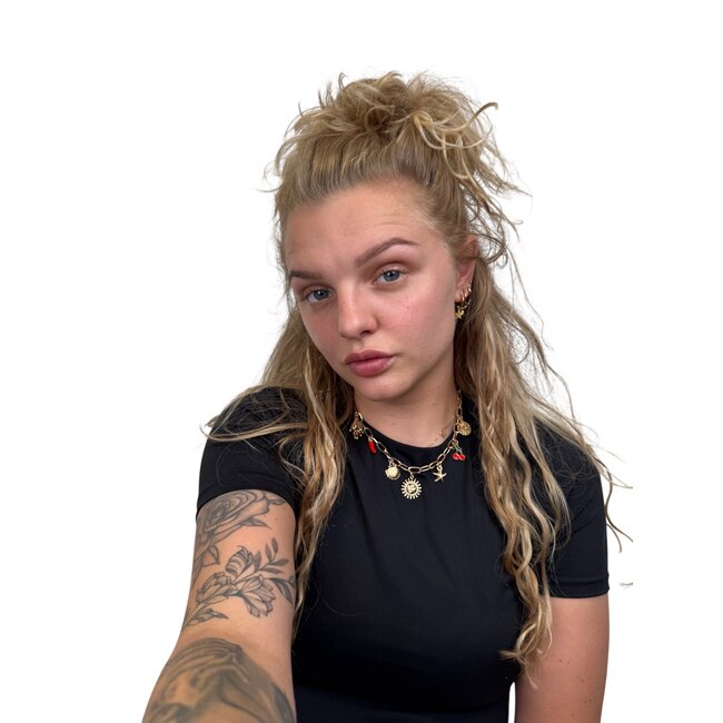 Bedel Ketting - Cherry Goudkleurig | 40 + 7 cm