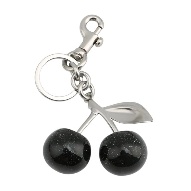 Tashanger - Cherry Zwart/Zilver | 11,6 x 6,5 cm | Resin/Staal