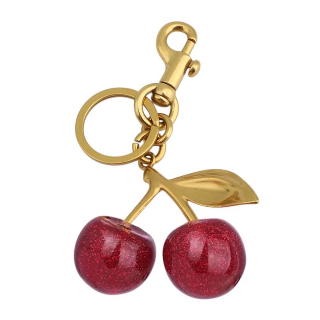 Tashanger - Cherry Rood/Goud | 11,6 x 6,5 cm | Resin/Staal