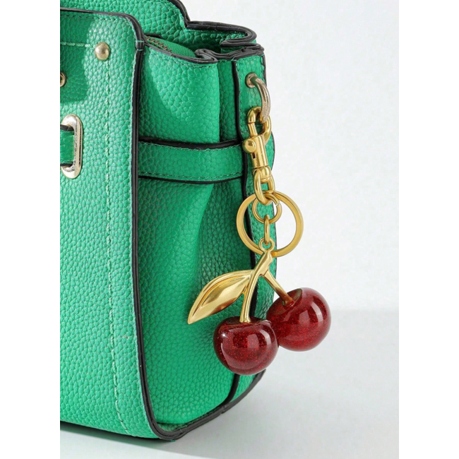 Tashanger - Cherry Rood/Zilver | 11,6 x 6,5 cm | Resin/Staal