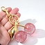 Tashanger - Cherry Roze/Goud | 11,6 x 6,5 cm | Resin/Staal