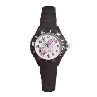Fashion Favorite Kinderhorloge - Unicorn Zwart