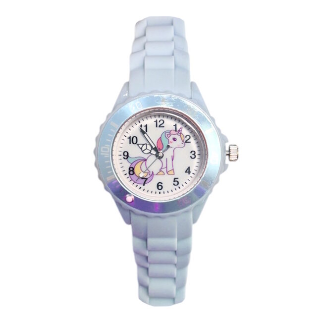 Kinderhorloge - Unicorn Blauw | Siliconen