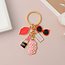 Sleutelhanger / Tashanger - Lips Rood | 9,5 x 3 cm | Metaal