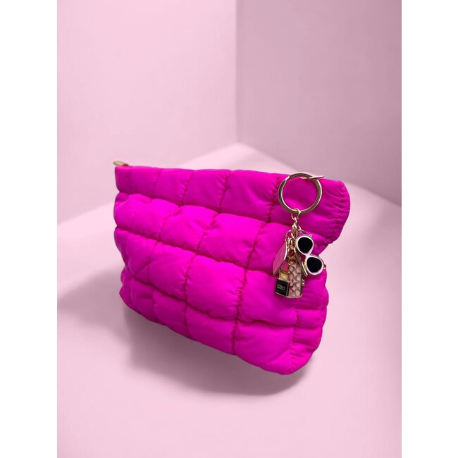 Sleutelhanger / Tashanger - Lips Rood | 9,5 x 3 cm | Metaal