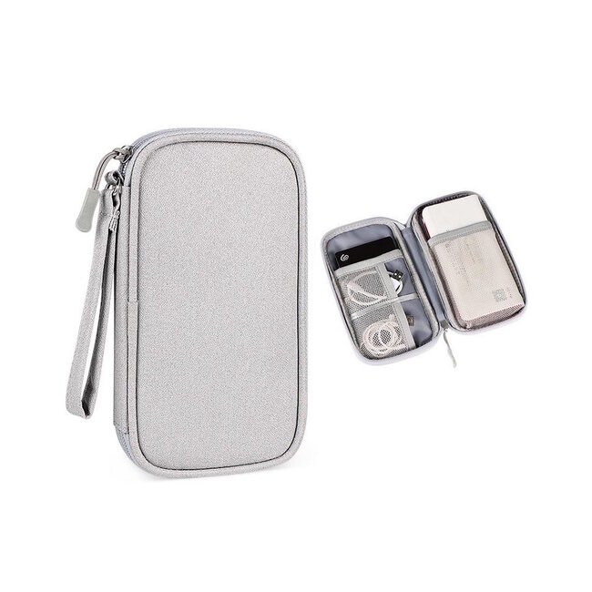 Travel Organizer - Grijs | 19 x 11 x 3,5 cm | Nylon/Polyester
