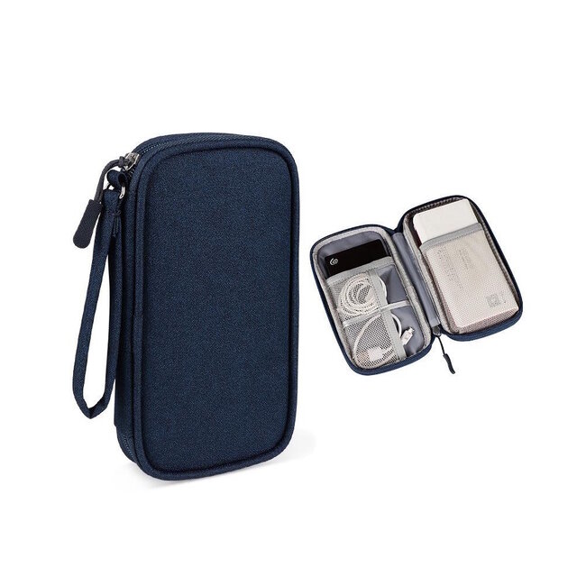 Travel Organizer - Blauw | 19 x 11 x 3,5 cm | Nylon/Polyester