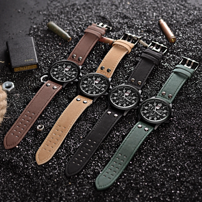 XI New Horloge - Zwart | Ø 40 mm | Kunstleder