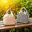 Koeltas - Corduroy Checker Zwart | 26 x 21 x 17 cm | Nylon