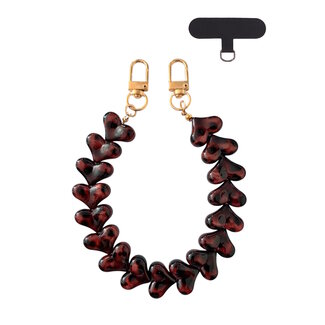 Fashion Favorite Telefoonkoord Leopard - Hartjes Bruin
