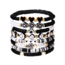 Fashion Favorite Hartje - Bloem Armbanden Set - Zwart/Wit