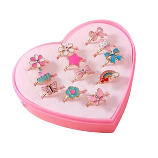 Fashion Favorite Kinder Ringen Set 12 Stuks - Flower