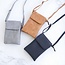 Telefoon Tasje - Bruin | Suede / Leder | 20 x 13 x 3,5 cm