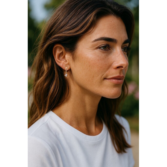 ILVY Oorbellen - Gold/Strass | 925 Silver