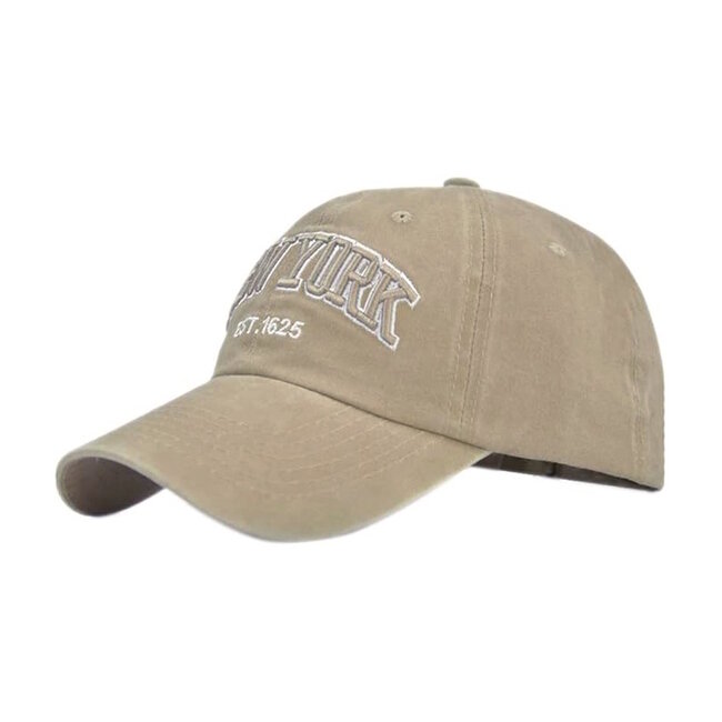 Pet - NEW YORK Khaki | Baseball Cap | Katoen | 56-59 cm