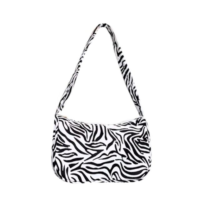 Schouder / Hand Tas - Zebra | 23 x 14 x 8 cm | Nylon