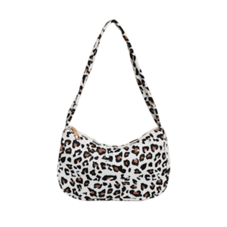 Fashion Favorite Schouder / Hand Tas - Luipaard Wit