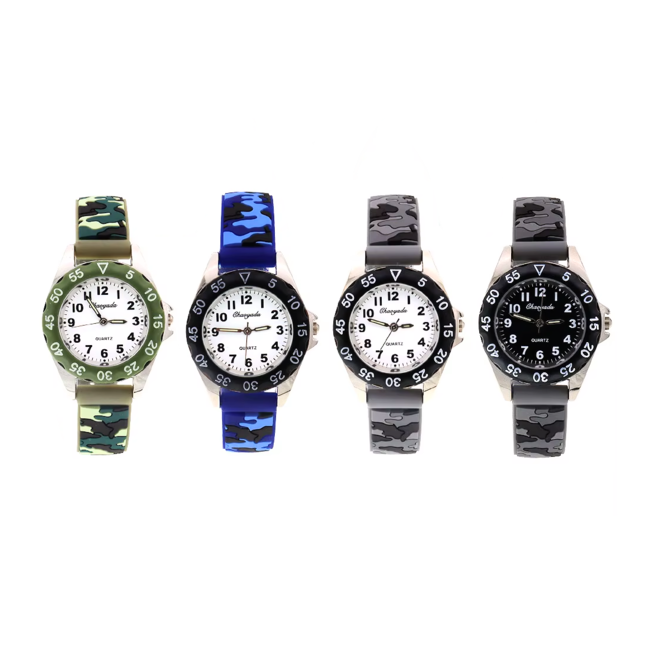 Kinderhorloge - Army Blauw/Wit