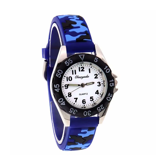 Kinderhorloge - Army Blauw/Wit