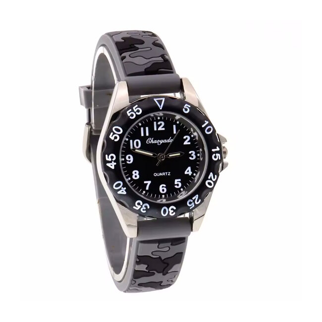 Kinderhorloge - Army Grijs/Zwart
