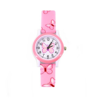 Fashion Favorite Kinder Horloge Vlinder | Lichtroze