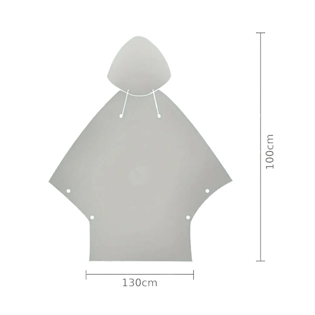 Unisex Poncho - Zwart | Capuchon Regenjas | EVA