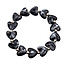 Marble Heart / Hartjes Armband - Zwart | Acryl/Stainless Steel