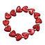 Fashion Favorite Marble Heart / Hartjes Armband - Rood