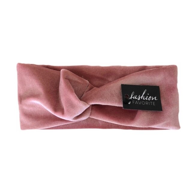 Velvet Haarband Lichtroze | Velours-Suede-Fluweel | Bandana