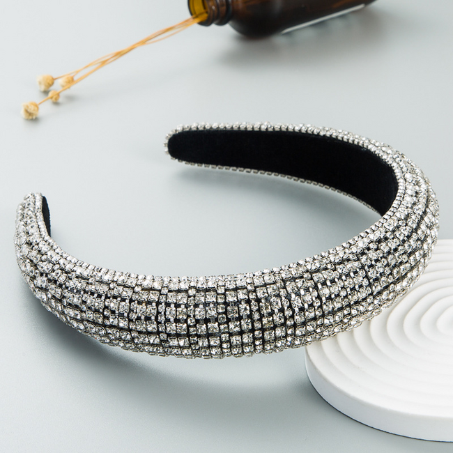 Diamonds Haarband/Diadeem - Zilver | Fluweel / Polyester
