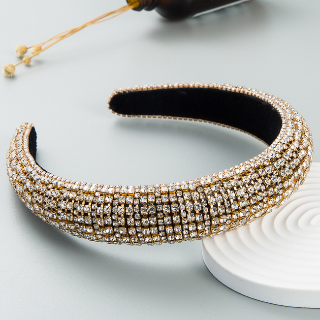 Diamonds Haarband/Diadeem - Goud | Fluweel / Polyester