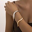 Curve Bangle -  Goud- & Zilverkleurig | Set van 2 stuks