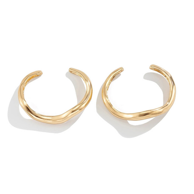 Curve Bangle - Goudkleurig | Set van 2 stuks