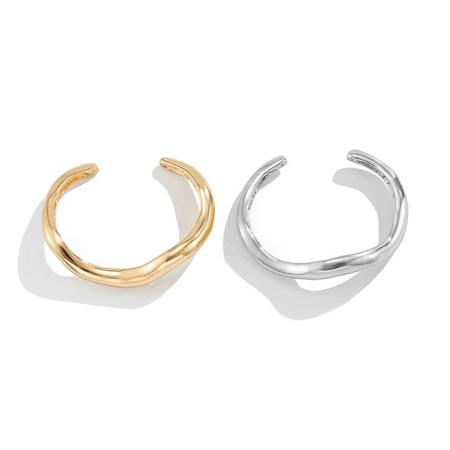 Curve Bangle -  Goud- & Zilverkleurig | Set van 2 stuks