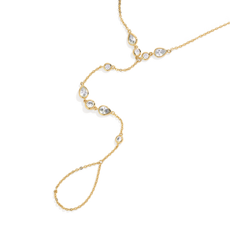 Fashion Favorite Hand Chain Armband - Olivia Gold