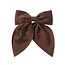 Haarstrik - Bow Bruin | Clipsluiting | 13 x 18 cm | Polyester
