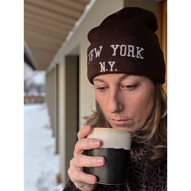 Muts New York - Bruin | Polyacryl | One Size